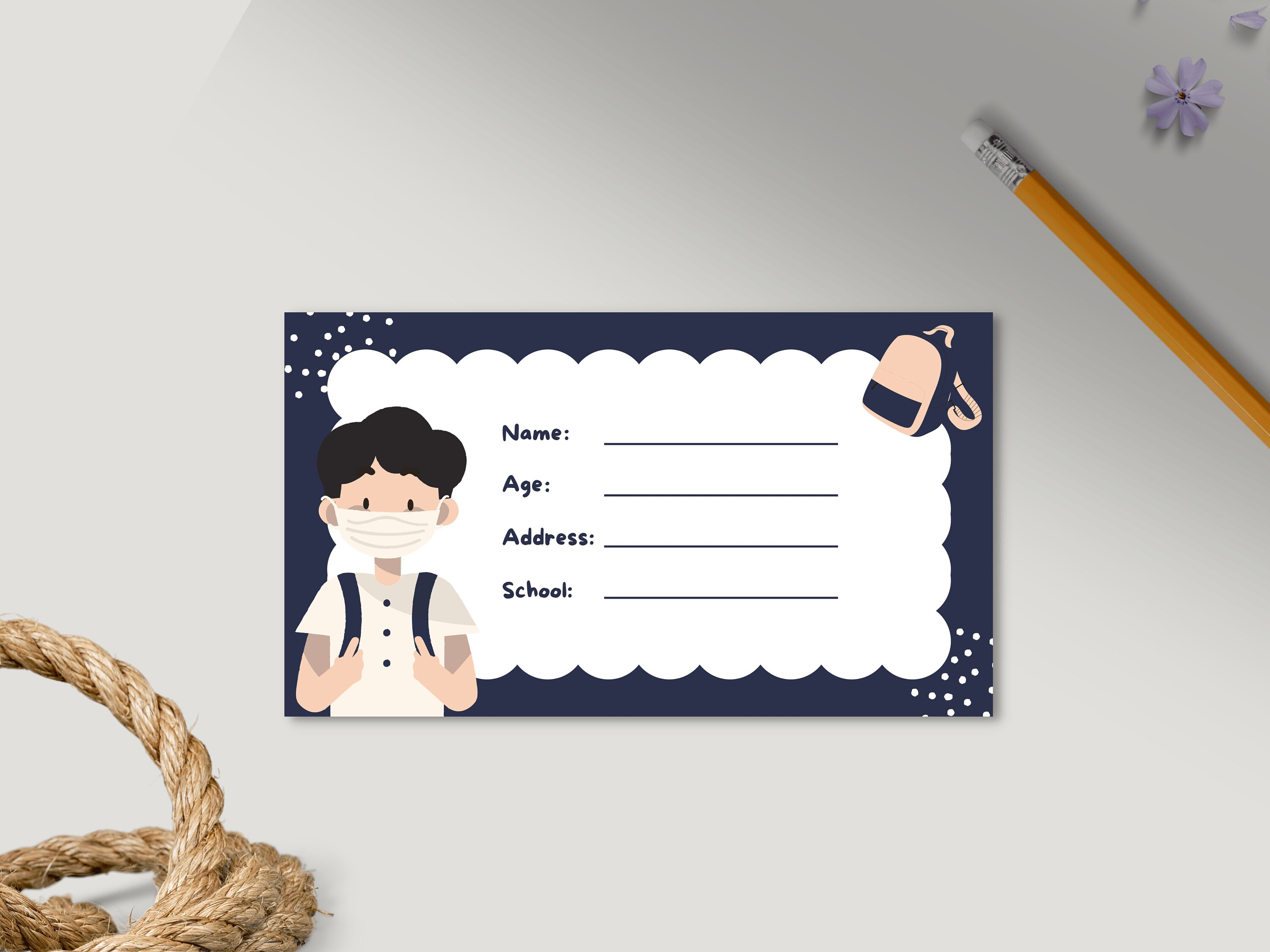Customizable School Name Tags Template Editable Printable School Labels ...