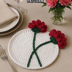 Crochet Floral Coaster Pattern PDF, Easy Flower Coaster Tutorial, Instant Download, DIY Home Decor Gift Idea, flower coaster crochet pattern