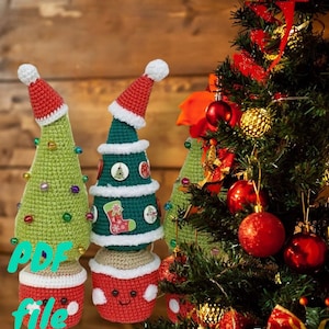 Crochet pattern Christmas tree, Christmas amigurumi doll pattern, Crochet Christmas decoration pattern, Amigurumi Christmas gift pattern