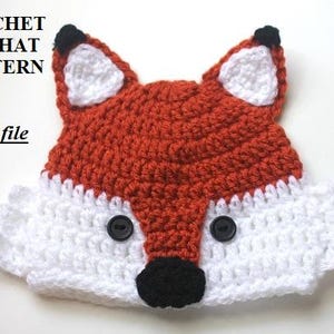 Crochet fox hat pattern, fox hat crochet tutorial, how to crochet a fox hat, pattern of a fox hat for a child, simple hat pattern, fox hat