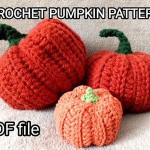CROCHET PATTERN pumpkin, original halloween decoration, how to crochet a pumpkin of any size, Halloween crochet pumpkin, crochet pumpkin