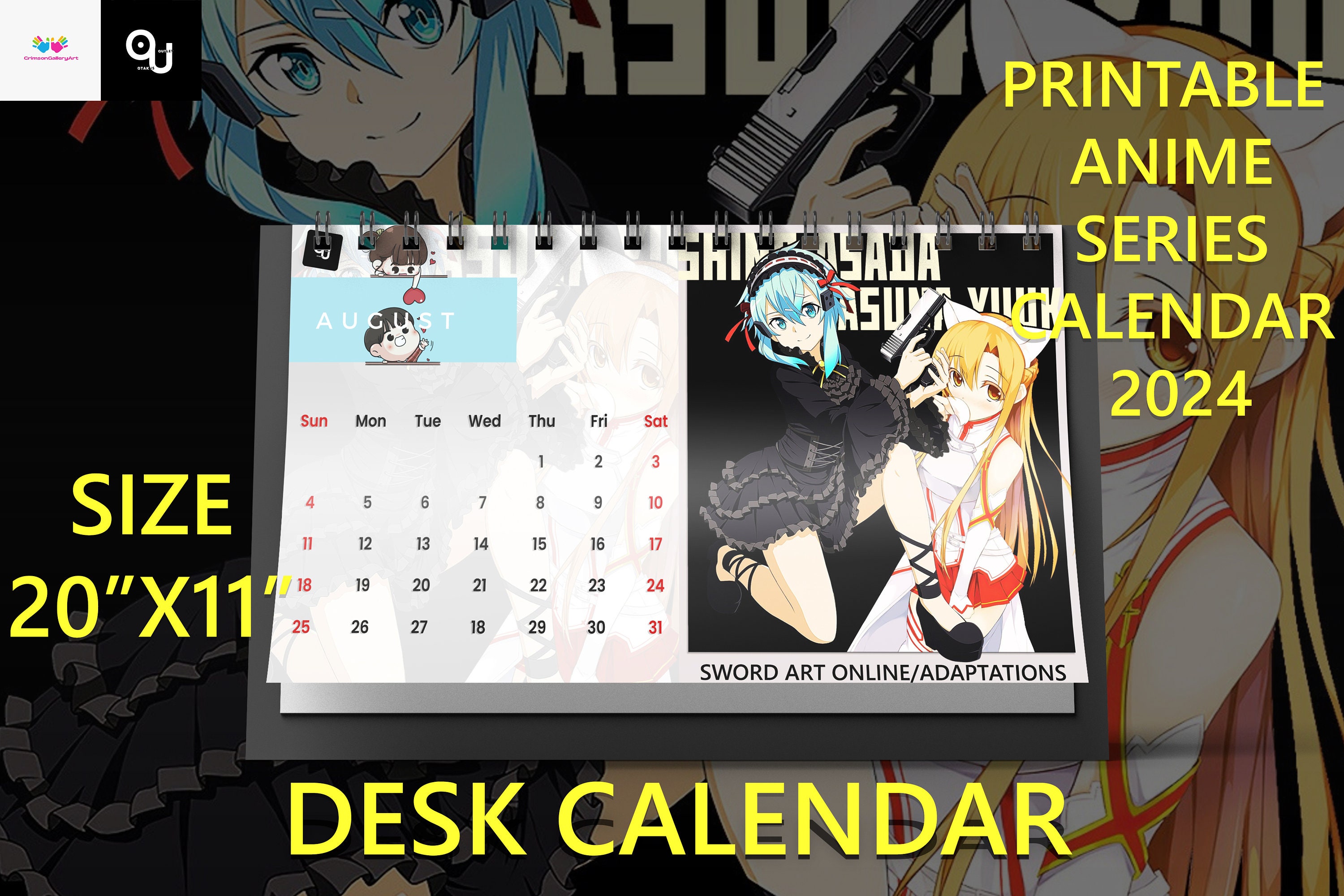 Anime Calendar 2024, Custom Manga Calendar 2024, Custom Anime Planner HQ  Planner, Wall Art, Poster Wall Hanging 