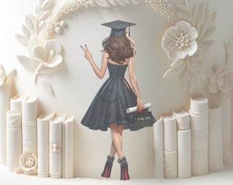 Graduation Girl Clipart Graduation Clipart High School College Senior Clipart Fashion Students Graduation