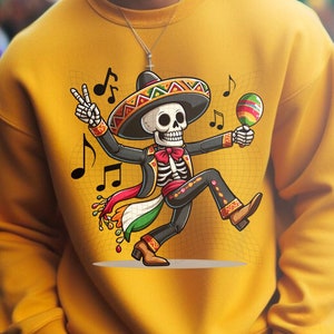 Tag der Toten Tanzendes Skelett PNG DÃa de los Muertos All Souls' Day Lustige Knochen Grafikdesign-Dekor