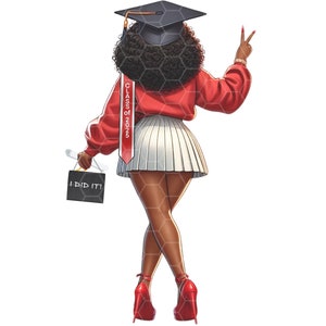 Imágenes prediseñadas de la chica graduada de la hermandad Delta Sigma Theta Imágenes prediseñadas de graduación Imágenes prediseñadas de estudiantes de último año de la escuela secundaria Imágenes prediseñadas de estudiantes de moda Graduación