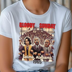 Blutiger Sonntag Grafikdesign | MLK, Coretta Scott King, John Louis, James Reeb & mehr | Edmund Pettus Brücke Bürgerrechtskunst Schwarze Geschichte