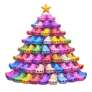 Zoccoli festivi Albero di Natale Grafica PNG–Lavoratori essenziali-Decorazione festiva a tema per gli amanti delle scarpe zoccolo Studenti di medicina Infermiere Dottore Calzature
