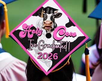 Czapka absolwenta Holy Cow, klasa 2026 (wydruk cyfrowy)