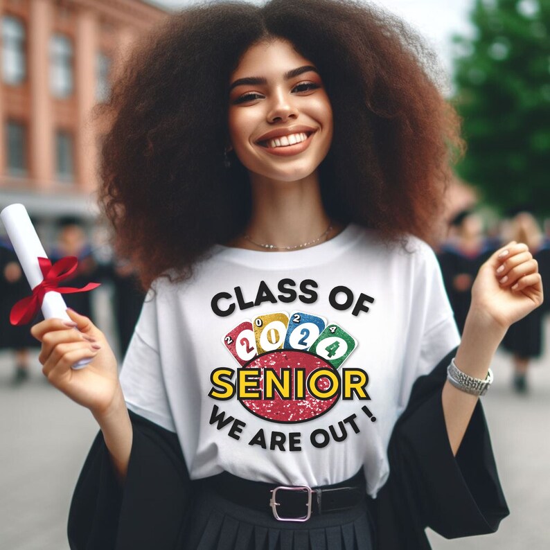 We Are Out Senior 2024 Cake Shirt Hat Design Graduation PNG UNO 2024 Etsy