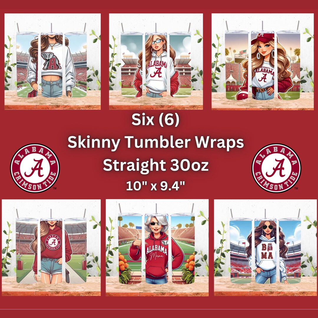 Alabama Tide Wrap Alabama Tumbler Wrap 30oz Skinny Alabama - Etsy