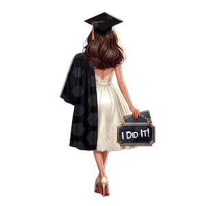 Graduation Girl Clipart Graduation Clipart High School College Senior Clipart Fashion Students Graduation