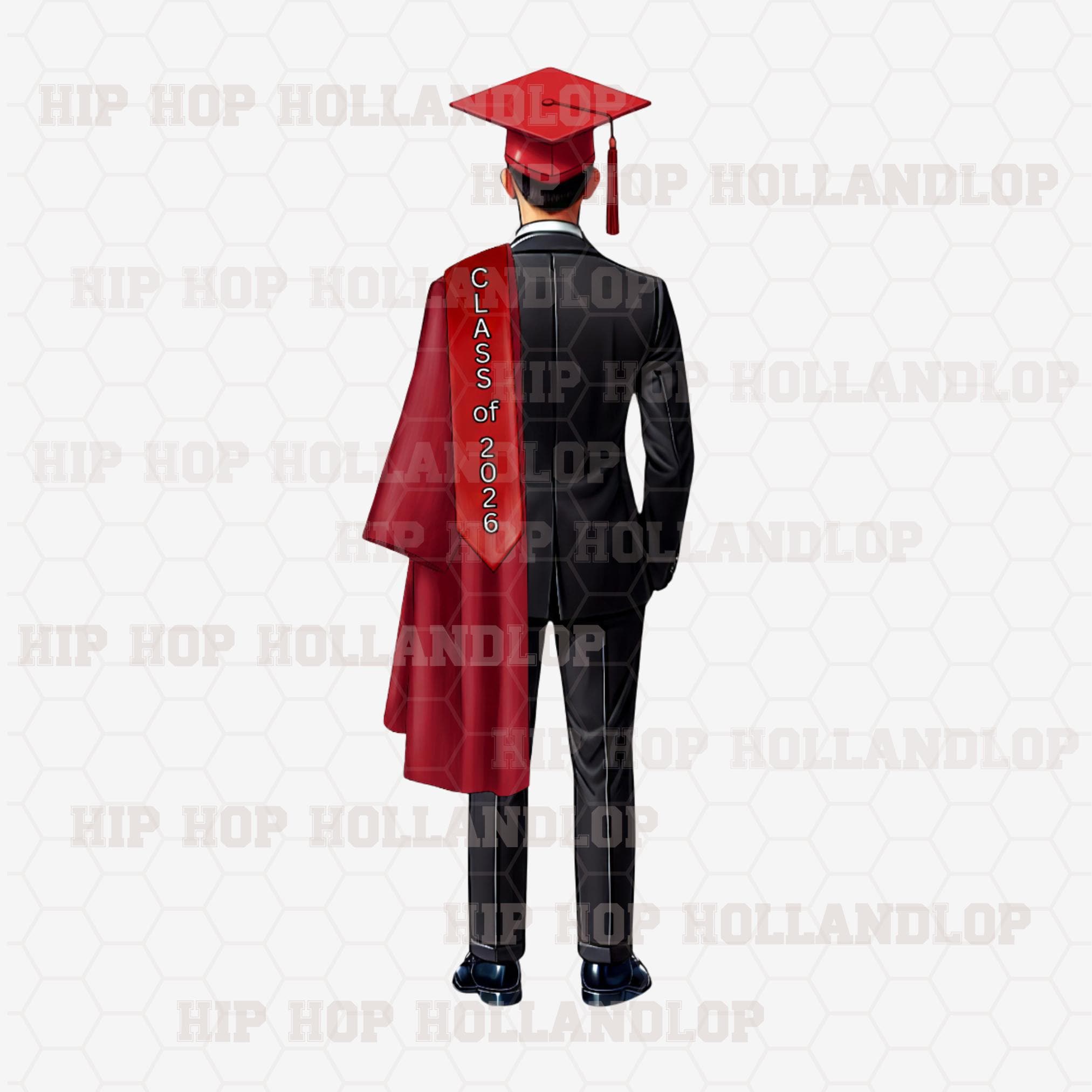 Black Graduate Red Gown - Etsy