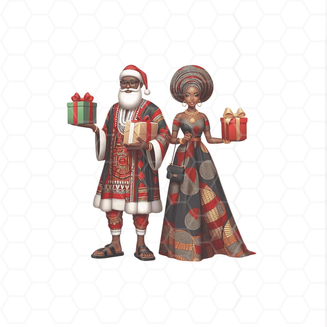 Santa M R African American Black Mr. and Mrs. Santa Claus Santa Father Christmas ...