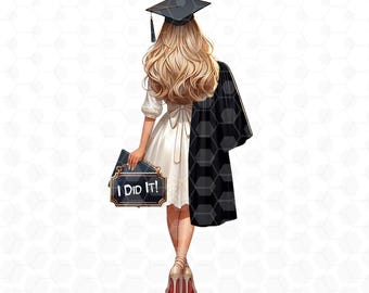 Graduation Girl Clipart Graduation Clipart High School College Senior Clipart Fashion Students Graduation