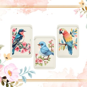 Carteira Birds Magsafe, carteira magnética Parrot compatível com iPhone 15, iPhone 14, iPhone 13 SE Pro Max Plus