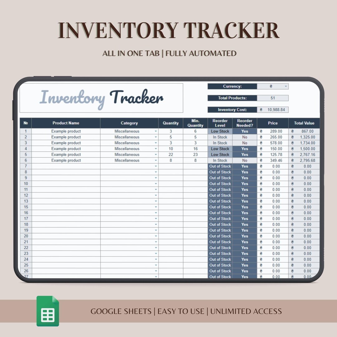 Inventory Tracker for Small Business Spreadsheet Template Inventory ...