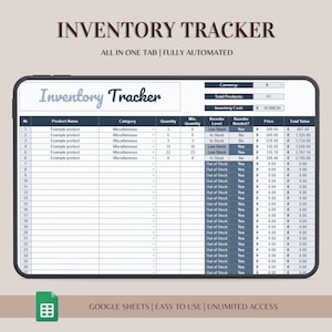 Inventory Tracker for Small Business Spreadsheet Template Inventory Management