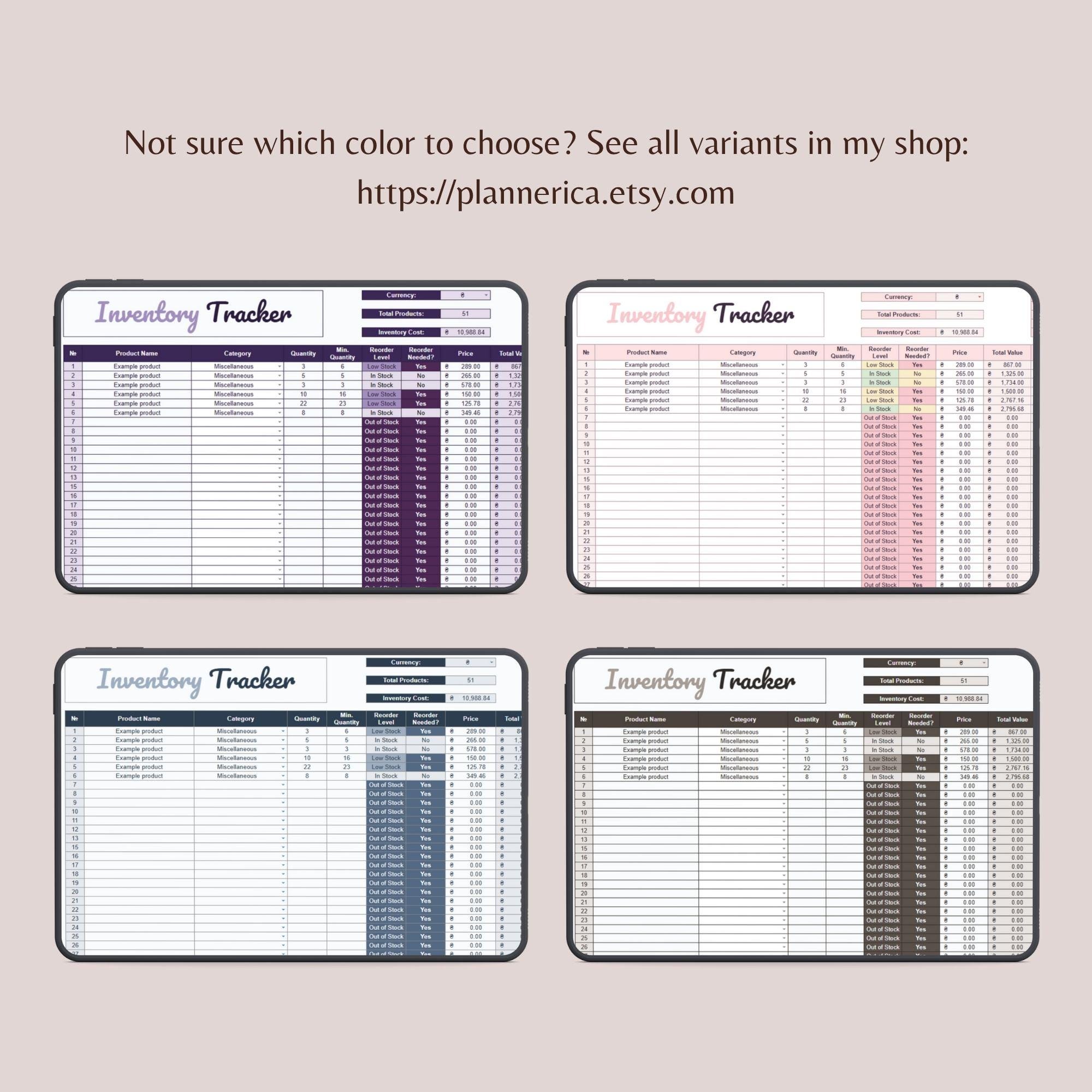Inventory Tracker for Small Business Spreadsheet Template Inventory ...