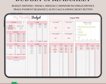 Budget Spreadsheet Financial Planner Google Sheets Template