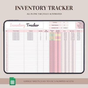 Inventory Tracker for Small Business Spreadsheet Template Inventory Management