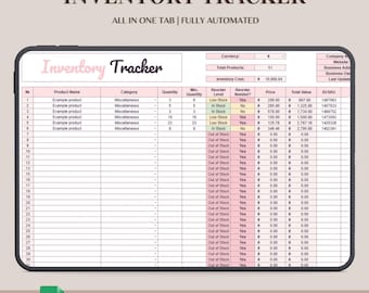 Inventory Tracker for Small Business Spreadsheet Template Inventory Management