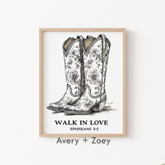 Cowgirl Boots Christian2, Christian Cowgirl Wall Décor, Walk  display picture 1