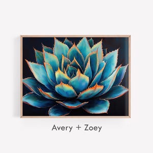 Modern Agave, Contemporary Desert Botanical Wall Décor, Southwestern Cactus Plant PRINTABLE Art, Modern Succulent Digital Download Wall Art