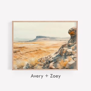 Neutral Desert, Arizona Desert Landscape Wall Décor, Minimalist New Mexico Nature PRINTABLE Art, Southwestern Desert Digital Download Print