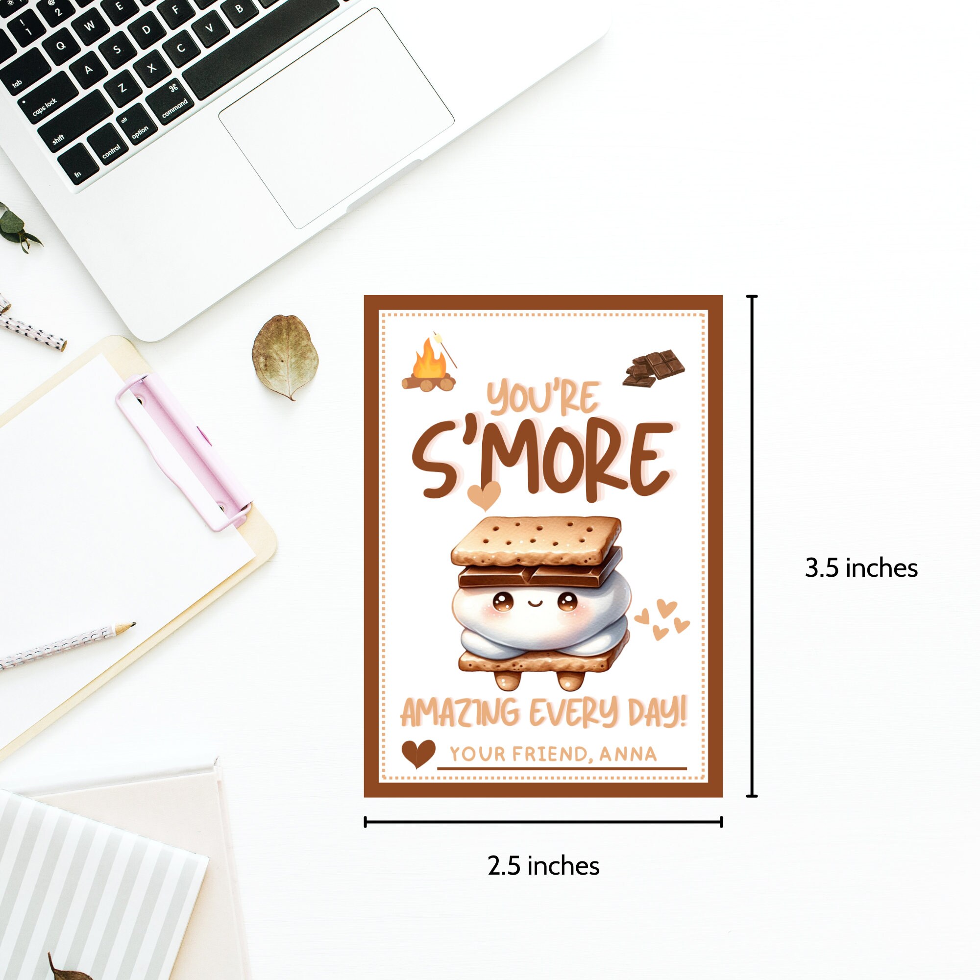 Smores Tag, Friends Teacher PTO Nurse Staff, Printable Valentine Tag ...