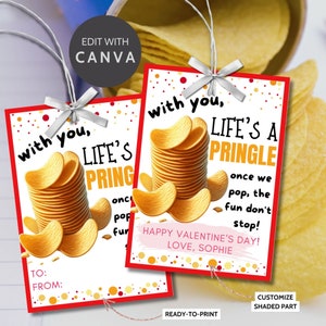 Pringles Snack Chip Valentine Printable Tag Digital Download for ...