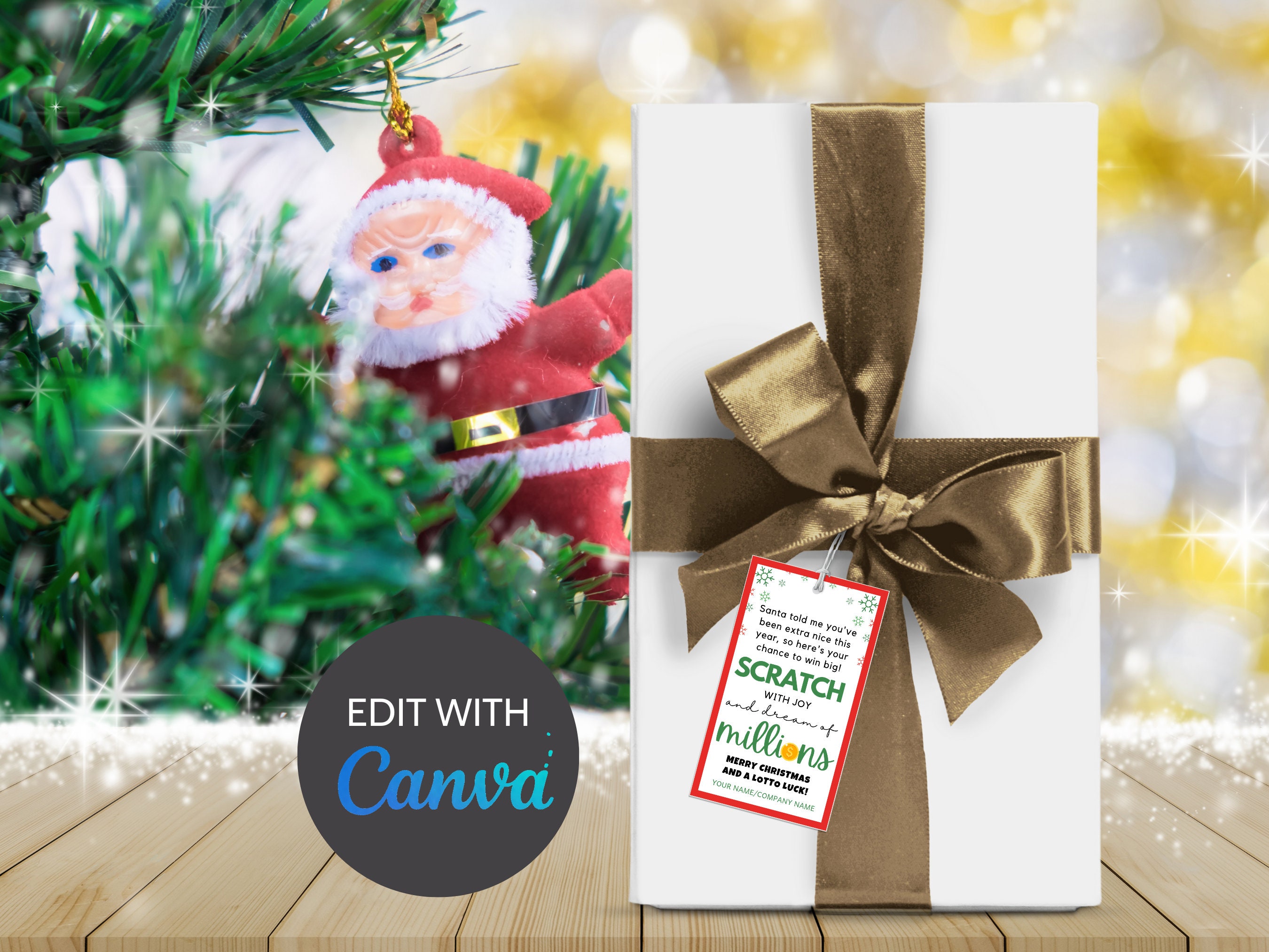 Printable Lotto Gift Tag, Lottery Editable Tag, Scratchers Gift Tag ...