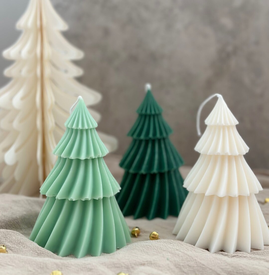 Fraser Fir Scented Candle Christmas Tree Candles Snow Trees Etsy