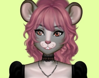 Fully Rigged Rat VTuber Model | VTube Studio Ready | Dynamic Physics & Expression Toggles