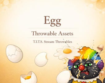 Egg T.I.T.S. Throwables | 5 Egg PNG Stream Assets | Twitch & VTuber Redeems