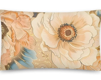 Cojín de flor de cerezo: funda de cojín floral japonesa, decoración primaveral para el hogar, cojín decorativo estético