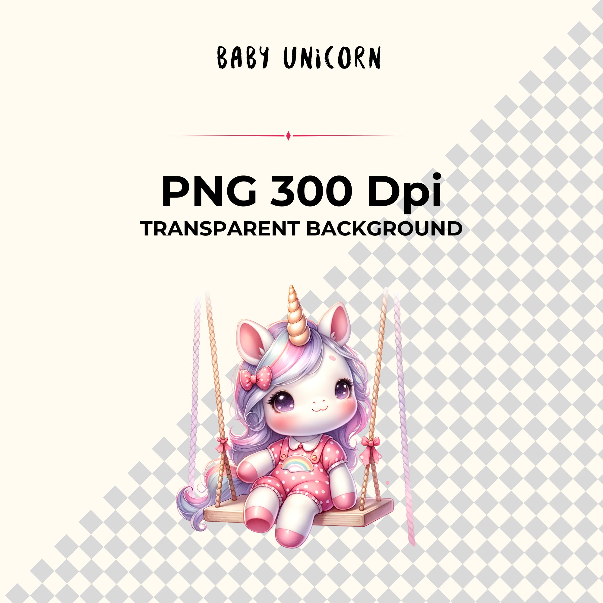 Watercolor Baby Unicorn Clipart: Kawaii PNG Files (digital Download) - Etsy
