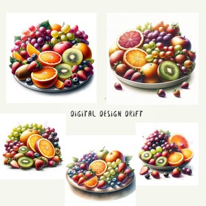 7 file JPEG: piatto di frutta mista, download digitale, creazione di biglietti, artigianato digitale con carta e altro ancora