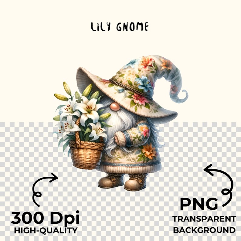 Lily Gnome WN2305051CL Quilted Round Mat main image 1