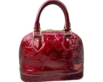 Vintage Louis Vuitton Alma Vernish Burgundy BB Bag