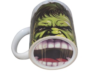Taza Smash / Libera tu energía matutina / Divertida taza de café de superhéroe de 300 ml