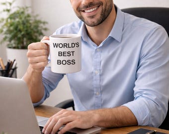 Taza de cerámica para jefe de oficina: regalo minimalista para la oficina, taza de café de agradecimiento, 280 ml