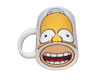 Taza de café con cara divertida – Sonrisa oculta, porcelana y cerámica, 300 ml