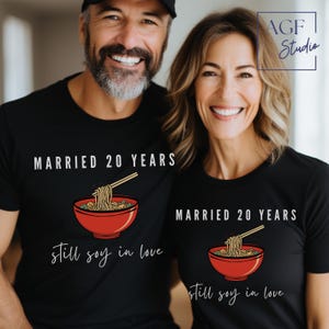 Married 20 Years Still Soy In Love, 20th Wedding Anniversary Shirt, Husband Gift, Wife Gift, Twentieth Anniversary, Funny T-shirt