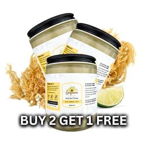 Buy 2 Get 1 Free - Sea Moss Gel - St Lucia - Organic, Wild Harvested, Vegan