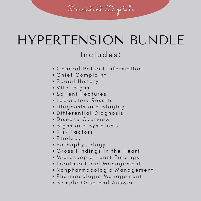 Hypertension Bundle Guide & Case Presentation High Blood Pressure — free download