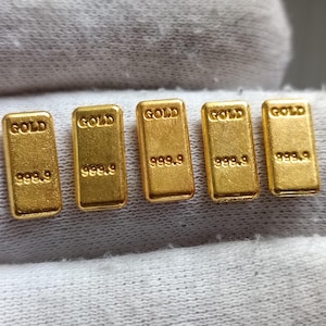 5 Mini Gold Bars Unique Reproduction Replica Numismatic Rare
