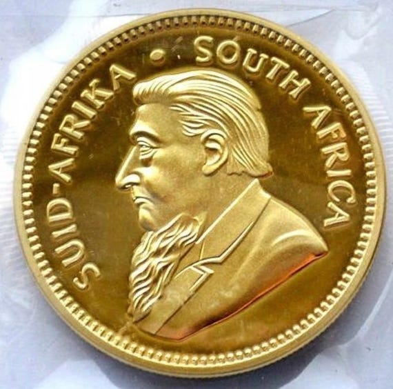 1g　金 Vintage KRUGERRAND 1978 FYNGOUD 1oz Fine Goldtone Stamped