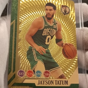 Carte du célèbre Basketteur Jayson TATUM Plaqué Or 24 carats Reproduction Réplique de collection Rare