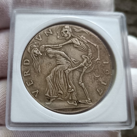 Satirical Coin of Verdun 1917 by Karl Goetz Reproduction Rare