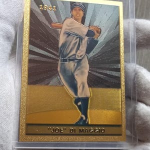 Carte de collection du célèbre Baseballeur JOE DIMAGGIO 1941 Plaqué Or 24 carats Reproduction Réplique de collection Rare Certifié